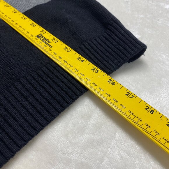 U.S. Polo Assn. Mens Striped Pullover Sweater Size M Gray & Black Cotton Blend - Picture 10 of 11